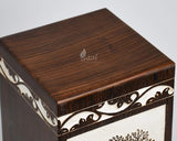 Handcarved Wooden Cremation Urn – Celtic Knot Tree of Life – Suitable for Adult Men & Women, Mom & Dad – 118 Cu/in Capacity