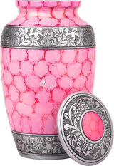 Handcrafted Royal Cremation Urn – Lavender Design – Suitable for Adult Men & Women, Mom & Dad – 200Cu/In Capacity