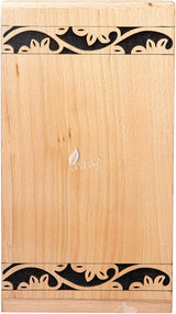 Handcarved Wooden Cremation Urn – Hummingbird Design in Beechwood – Suitable for Adult Men & Women – 180 Cu/in Capacity