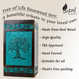 Wooden Cremation Urn – Tree of Life – Suitable for Adults, Children & Pets – 180 Cubic Inch