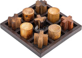 Wooden Tic Tac Toe Board Game, Rustic XOXO Table Decor Design 7