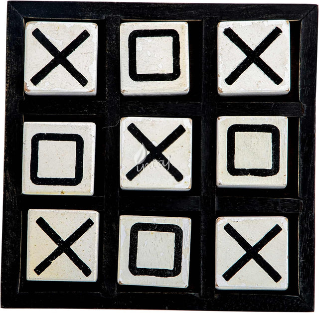 Wooden Tic Tac Toe Board Game, Rustic XOXO Table Decor Design 5