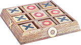 Wooden Tic Tac Toe Board Game, Rustic XOXO Table Decor Design 2