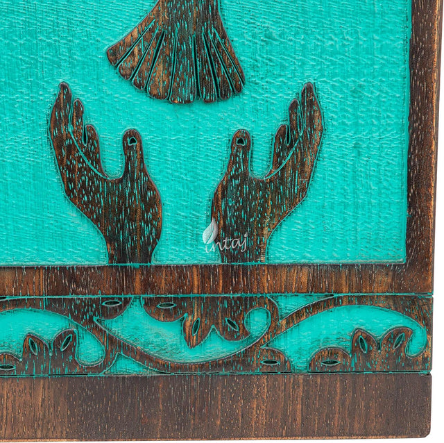 Handcarved Wooden Cremation Urn – Peaceful Bird Design in Rosewood – Suitable for Adult Men & Women, Mom & Dad, and Pet Dogs – 250 Cu/in Capacity