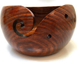 Premium Wooden Yarn Bowl For Knitting And Crochet, Large Size 7 inches by 4 inches, Durable and Portable Yarn Storage for Knitters