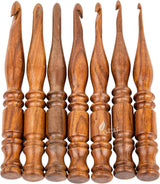 12.00mm Handmade Mix Wood Crochet Hook, Wooden Yarn Hook