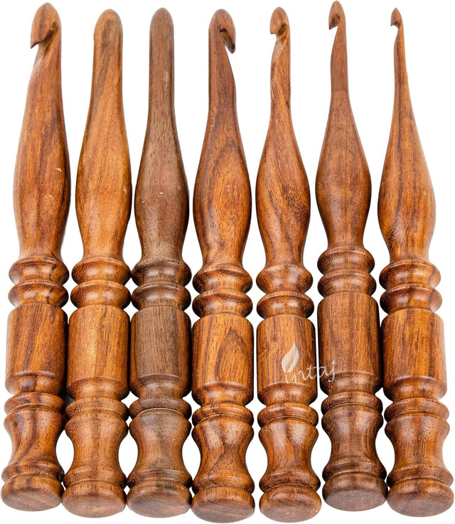 6.50mm Handmade Maple Wood Crochet Hook, Wooden Yarn Hook