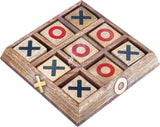 Wooden Tic Tac Toe Board Game, Rustic XOXO Table Decor Design 2