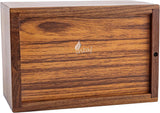 Handcarved Wooden Cremation Urn – Custom Border Carved Design in Rosewood – Suitable for Adult Men & Women, Mom & Dad – 35 Cu/in Capacity