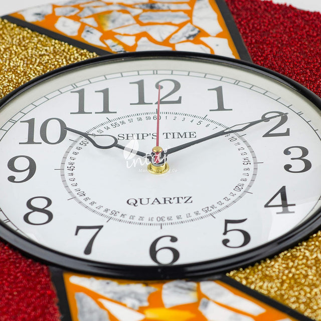 Silent Round Wall Clock, 14 Inch Vibrant Decorative Clock