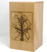 Handmade Rosewood Cremation Urn – People's Tree Design – Suitable for Adult Men & Women, Mom & Dad – 100 Cu/in Capacity