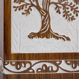 Handcarved Wooden Cremation Urn – Tree of Life – Suitable for Adults – 640lbs Capacity