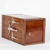 Handcarved Wooden Cremation Urn – Cross & Jesus Design – Suitable for Adult Men & Women, Mom & Dad, Pets & Cats – 115 Cu/in Capacity