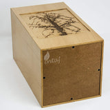 Handmade Rosewood Cremation Urn – People's Tree Design – Suitable for Adult Men & Women, Mom & Dad – 150 Cu/in Capacity