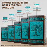 Mini Rosewood Keepsake Urn – Tree of Life – Suitable for Men, Women, Mom & Dad – 20lbs
