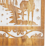Handcarved Wooden Cremation Urn – Deer Carved Design in Custom White Rosewood – Suitable for Adult Men & Women, Mom & Dad, and Pet Dogs – 250 Cu/in Capacity