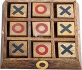 Wooden Tic Tac Toe Board Game, Rustic XOXO Table Decor Design 2