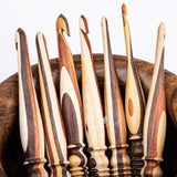 4.00mm Handmade Neem Wood Crochet Hook, Wooden Yarn Hook