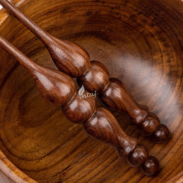 8.00mm Handmade Rosewood Crochet Hook, Ergonomic Wooden Yarn Hook