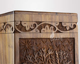 Handcarved Wooden Cremation Urn – Tree of Life Design – Suitable for Adult Men & Women, Mom & Dad – 118 Cu/in Capacity