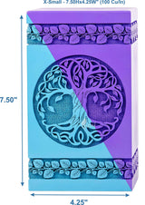 Handcarved Wooden Cremation Urn – Celtic Knot Tree of Life – Suitable for Adult Men & Women, Mom & Dad – 180lbs Capacity