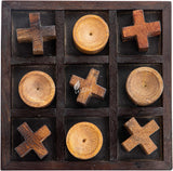 Wooden Tic Tac Toe Board Game, Rustic XOXO Table Decor Design 6