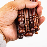 Rosewood Crochet Hook Set of 12, 1-25mm Handmade Wooden Hooks