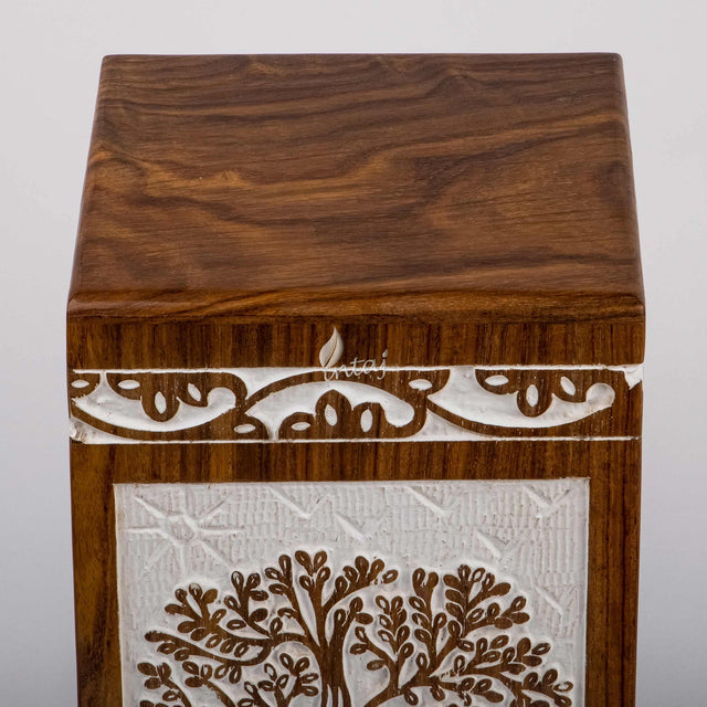Wooden Cremation Urn – Tree of Life – Suitable for Adults, Children & Pets – 180 Cubic Inch
