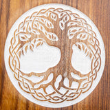 Handcarved Wooden Cremation Urn – Tree of Life Design – Suitable for Adult Men & Women, Pet Dogs – 100 Cu/in Capacity
