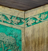 Handcarved Wooden Cremation Urn – Tree of Life Design – Suitable for Adult Men & Women – 340lbs Capacity