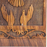 Handcarved Wooden Cremation Urn – Peaceful Bird Design in Natural Rosewood – Suitable for Adult Men & Women, Mom & Dad, and Pet Dogs – 640lbs Capacity