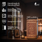Handcarved Wooden Cremation Urn for Human Ashes - Tree of Life Design